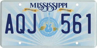 MS license plate AQJ561