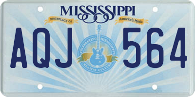 MS license plate AQJ564