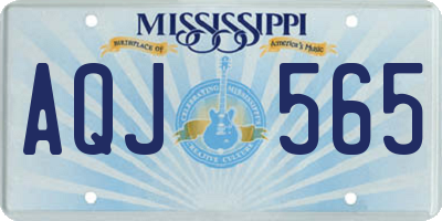 MS license plate AQJ565