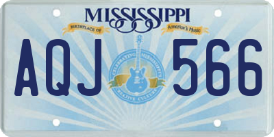 MS license plate AQJ566