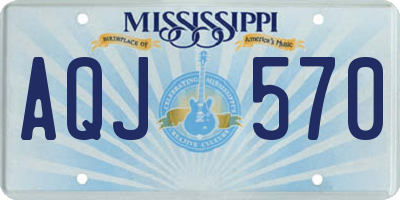 MS license plate AQJ570