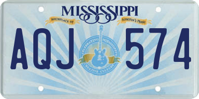 MS license plate AQJ574