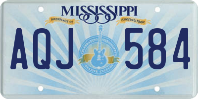 MS license plate AQJ584