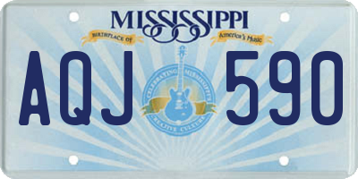 MS license plate AQJ590