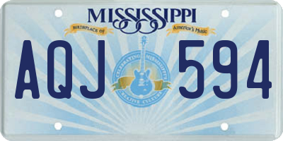MS license plate AQJ594