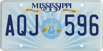 MS license plate AQJ596