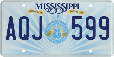 MS license plate AQJ599
