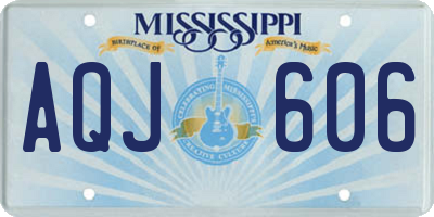 MS license plate AQJ606