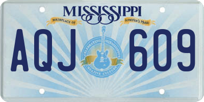 MS license plate AQJ609