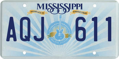 MS license plate AQJ611