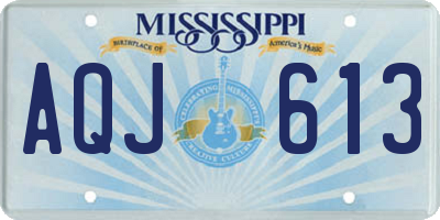 MS license plate AQJ613