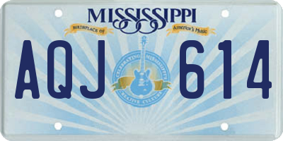 MS license plate AQJ614