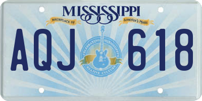 MS license plate AQJ618