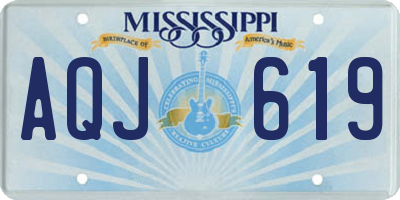 MS license plate AQJ619
