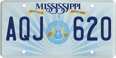 MS license plate AQJ620