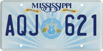 MS license plate AQJ621