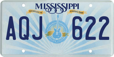 MS license plate AQJ622