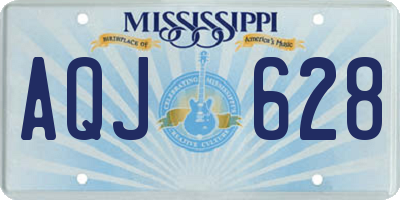 MS license plate AQJ628