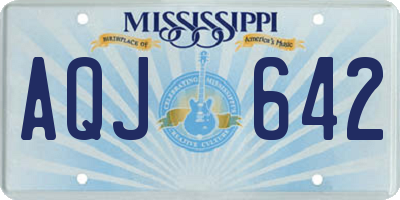 MS license plate AQJ642
