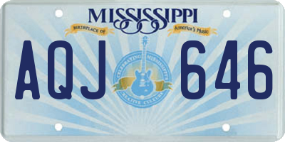 MS license plate AQJ646