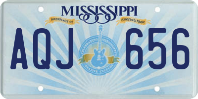 MS license plate AQJ656