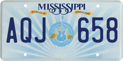 MS license plate AQJ658