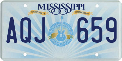MS license plate AQJ659