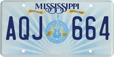 MS license plate AQJ664