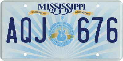 MS license plate AQJ676