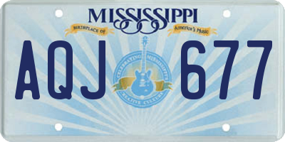 MS license plate AQJ677