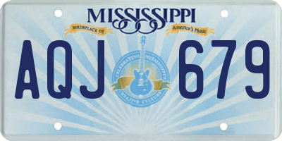 MS license plate AQJ679