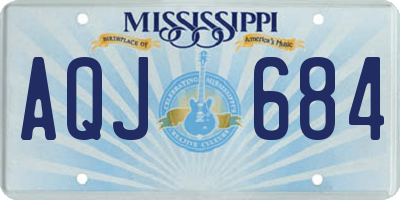 MS license plate AQJ684