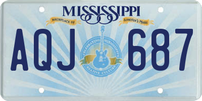 MS license plate AQJ687