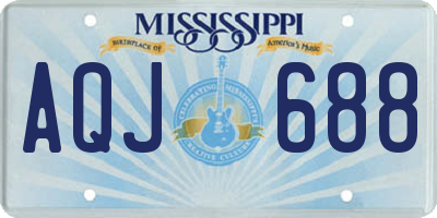 MS license plate AQJ688