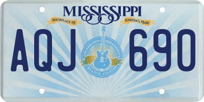 MS license plate AQJ690