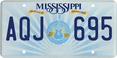 MS license plate AQJ695