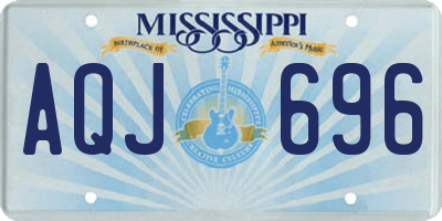 MS license plate AQJ696