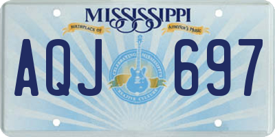 MS license plate AQJ697