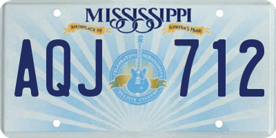 MS license plate AQJ712