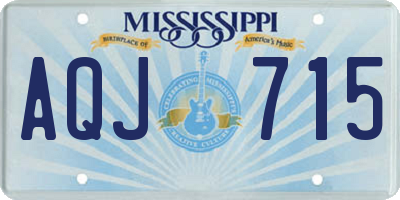 MS license plate AQJ715
