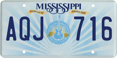 MS license plate AQJ716