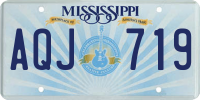 MS license plate AQJ719