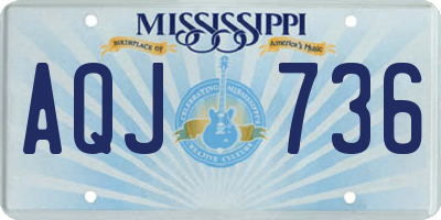 MS license plate AQJ736