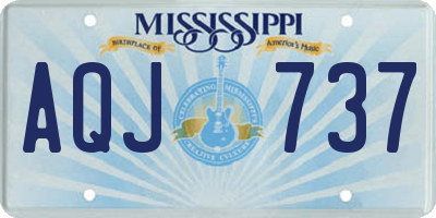 MS license plate AQJ737