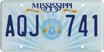 MS license plate AQJ741