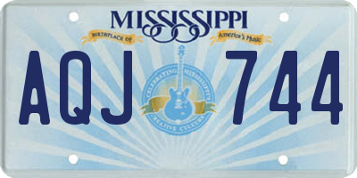 MS license plate AQJ744