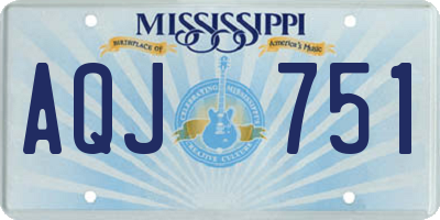 MS license plate AQJ751