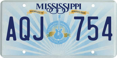 MS license plate AQJ754