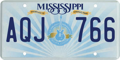 MS license plate AQJ766