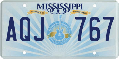 MS license plate AQJ767